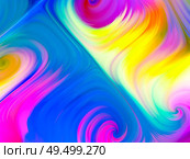 Swirling colorful paint on subject of motion and design. Perfume of Color series. Стоковое фото, агентство Ingram Publishing / Фотобанк Лори