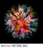 Color Emotion series. Abstract design made of color burst splash explosion on the subject of imagination, creativity art and design. Стоковое фото, агентство Ingram Publishing / Фотобанк Лори