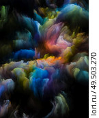 Coloring Space series. Three dimension variegated cloudy formations. Abstraction on the subject of art, imagination, creativity and education. Стоковое фото, агентство Ingram Publishing / Фотобанк Лори