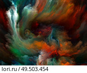 Color Flow series. Creative arrangement of streams of digital paint for subject of music, creativity, imagination, art and design. Стоковое фото, агентство Ingram Publishing / Фотобанк Лори