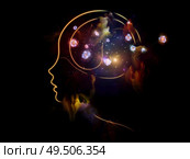 Vivid Thinking. Inner Nature series. Creative arrangement of child’s mind illustration fused with fractal paint to serve as backdrop for projects on art, creativity, poetry and spiritual life. Стоковое фото, агентство Ingram Publishing / Фотобанк Лори