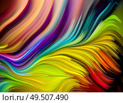 Abstract swirls in rich color on subject of abstract art, dynamic design and creativity. Color Swirl series. Стоковое фото, агентство Ingram Publishing / Фотобанк Лори