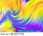 Swirling colorful paint on subject of motion and design. Perfume of Color series. Стоковое фото, агентство Ingram Publishing / Фотобанк Лори