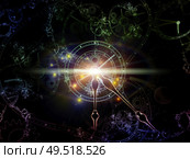 Time Relativity. Faces of Time series. Design composed of clock dials and abstract elements as a metaphor for science, education and modern technologies. Стоковое фото, агентство Ingram Publishing / Фотобанк Лори