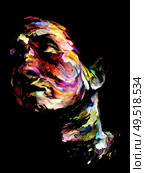 Rich Color Paint series. Abstract portrait on the subject of art, energy, creativity and emotion. Стоковое фото, агентство Ingram Publishing / Фотобанк Лори