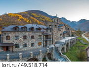 Fiagdon Monastery in North Ossetia. Mountains of the Caucasus. Стоковое фото, агентство Ingram Publishing / Фотобанк Лори