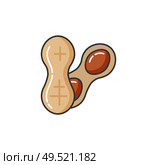 Allergen caused by food, dry raw beans isolated icon vector. Hypersensitivity of organic product, pea sensitivity causing allergy, allergic reaction. Allergen Caused by Food, Raw Beans Isolated Icon. Стоковая иллюстрация, агентство Ingram Publishing / Фотобанк Лори