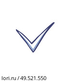 Check mark and tick used in voting icon vector. Agreement point used in votes to show ok sign. Approval in checkbox, agree good positive decision. Check Mark and Tick Used in Voting Icon Vector. Стоковая иллюстрация, агентство Ingram Publishing / Фотобанк Лори