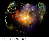 Colorful Dreams . Inner Nature series. Design composed of child’s mind illustration fused with fractal paint as a metaphor for art, creativity, poetry and spiritual life. Стоковое фото, агентство Ingram Publishing / Фотобанк Лори