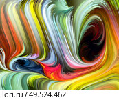 Spectrum of Light. Wallpaper Paint series. Interplay of colorful background lines related to art, design, creativity and imagination. Стоковое фото, агентство Ingram Publishing / Фотобанк Лори