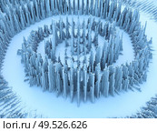 Displacement Worlds. 3D rendering of fractal noise displacement pattern on the subject of education, three dimensional technology, mathematic and virtual 3D rendering. Стоковое фото, агентство Ingram Publishing / Фотобанк Лори