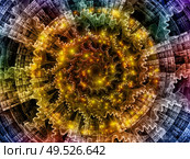 Inner Workings series. Image of virtual grids and fractal gears in conceptual relevance to information technology, mathematics and education. Стоковое фото, агентство Ingram Publishing / Фотобанк Лори