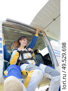 they are preparing for a freefall. Стоковое фото, агентство Ingram Publishing / Фотобанк Лори