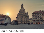 Dresden in Germany. architecture of the reconstructed old city. Стоковое фото, агентство Ingram Publishing / Фотобанк Лори