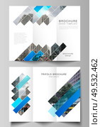 The minimal vector illustration of editable layouts. Modern creative covers design templates for trifold brochure or flyer. Abstract geometric pattern creative modern blue background with rectangles. The minimal vector illustration of editable layouts. Modern creative covers design templates for trifold brochure or flyer. Abstract geometric pattern creative modern blue background with rectangles. Стоковая иллюстрация, агентство Ingram Publishing / Фотобанк Лори
