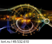 Particle Generator series. Background of fractal lights, patterns and fields on the subject of modern technologies, science, education and theoretical research. Стоковое фото, агентство Ingram Publishing / Фотобанк Лори