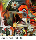 Inner Encryption series. Interplay of abstract organic forms, art textures and colors on subject of hidden meanings, sacred life, drama, poetry, mysticism and art. Стоковое фото, агентство Ingram Publishing / Фотобанк Лори