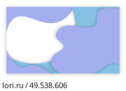 Design of web page vector, business banner abstraction. Background white and blue color, abstract formless shapes, creative theme for site or presentation. 3D paper. Design of Web Page, Business Banner Abstraction. Стоковая иллюстрация, агентство Ingram Publishing / Фотобанк Лори