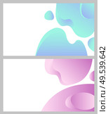 Design of web page vector, business banner abstraction. Background white and blue color, abstract formless shapes, creative theme for site or presentation. 3D paper. Design of Web Page, Business Banner Abstraction. Стоковая иллюстрация, агентство Ingram Publishing / Фотобанк Лори