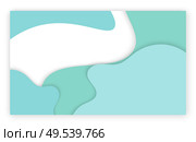 Design of web page vector, business banner abstraction. Background white and blue color, abstract formless shapes, creative theme for site or presentation. 3D paper. Design of Web Page, Business Banner Abstraction. Стоковая иллюстрация, агентство Ingram Publishing / Фотобанк Лори