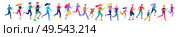 People Marathon Running Sport race sprint, concept illustration running men and women wearing sportswer in landscape. Jogging at Training. Healthy Active Speed Exercise. Cartoon Vector Illustration. People Marathon Running Sport race sprint, concept illustration running men and women wearing sportswer in landscape. Jogging at Training. Healthy Active Speed Exercise. Cartoon Vector. Стоковая иллюстрация, агентство Ingram Publishing / Фотобанк Лори