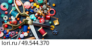 Jewelry and accessories for the manufacture of jewelry and decor.Fashion beads. Tools and accessories for needlework. Стоковое фото, агентство Ingram Publishing / Фотобанк Лори