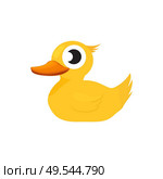 Yellow rubber duck. Cartoon cute ducky for bath. Стоковая иллюстрация, агентство Ingram Publishing / Фотобанк Лори