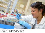 dental technician working on prosthesis. Стоковое фото, агентство Ingram Publishing / Фотобанк Лори