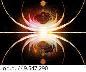 Spiders of Math. Interplay of symmetrical fractal structures and light on the subject of mathematics and modern technology. Стоковое фото, агентство Ingram Publishing / Фотобанк Лори