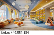 A room packed with various pieces of furniture and multiple bookshelves filled with books and decorations. Стоковое AI-изображение, AI-художник Данила Большаков / Фотобанк Лори