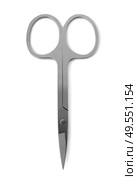 Overhead view of pair of nail scissors isloated on white background. Стоковое фото, агентство Ingram Publishing / Фотобанк Лори