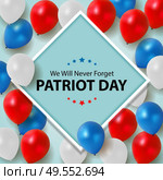 Patriot Day Background. September 11 Poster. We will never forget. Vector Illustration EPS10. Patriot Day Background. September 11 Poster. We will never forget. Vector Illustration. Стоковая иллюстрация, агентство Ingram Publishing / Фотобанк Лори