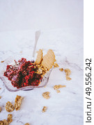 Delicious dessert with jelly, coockies and cereals. Стоковое фото, агентство Ingram Publishing / Фотобанк Лори