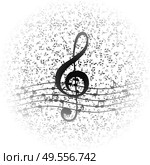Classical musical notes with treble clef. Vector Illustrator. EPS10. Classical musical notes with treble clef. Vector Illustrator. Стоковая иллюстрация, агентство Ingram Publishing / Фотобанк Лори