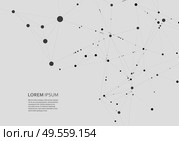 Polygonal abstract background with connected line and dots. Modern technological design for future world projects.. Polygonal abstract background. Стоковая иллюстрация, агентство Ingram Publishing / Фотобанк Лори