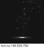 Abstract technology structure. Dark network background with connecting circle and lines.. Abstract technology structure. Dark network background with connecting circle and lines. Стоковая иллюстрация, агентство Ingram Publishing / Фотобанк Лори