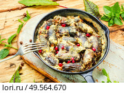 Dolma or sarma,stuffed sorrel leaves with rice and meat.Oriental cuisine. Eastern dolma or sarma. Стоковое фото, агентство Ingram Publishing / Фотобанк Лори