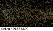 Abstract shiny glitter overlay design element. Gold stardust on dark background. Noise grainy particles. Christmas confetti. Abstract shiny glitter overlay design element. Vector. Стоковая иллюстрация, агентство Ingram Publishing / Фотобанк Лори