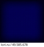 Blue brick wall texture vector, background with space for text. Empty banner for announcements. Effect of glowing and shade, neon lights. Abstract design template decor flat style illustration. Blue Brick Wall Background with Neon Effect Vector. Стоковая иллюстрация, агентство Ingram Publishing / Фотобанк Лори