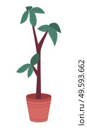 Decorative topiary tree in pot isolated at white background. Houseplant in flowerpot. Indoor or outdoor decorative tree with round crown. Domestic greenery. Vector icon for logo, website or apps. Decorative topiary tree in pot isolated at white background, houseplant in flowerpot, outdoor decor. Стоковая иллюстрация, агентство Ingram Publishing / Фотобанк Лори