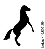 Black silhouette of a horse on a white background. Vector Illustration EPS10. Black silhouette of a horse on a white background. Vector Illustration. Стоковая иллюстрация, агентство Ingram Publishing / Фотобанк Лори