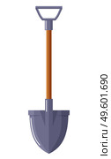 Shovel tool with wooden handle. Instrument used in gardening or agriculture, factories or mining industry. Industrial device isolated icon in flat style. Object for digging and excavation vector. Spade Instrument for Digging, Shovel Icon Vector. Стоковая иллюстрация, агентство Ingram Publishing / Фотобанк Лори