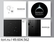 Vector layout of the presentation slides design business templates, multipurpose template for presentation brochure, brochure cover. Tech science future background, space design astronomy concept. Vector layout of the presentation slides design business templates, multipurpose template for presentation brochure, brochure cover. Tech science future background, space design astronomy concept. Стоковая иллюстрация, агентство Ingram Publishing / Фотобанк Лори