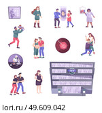 In vitro fertilization set with flat characters of parents with fetus in tube and lab equipment vector illustration. Flat Fertilization Icon Set. Стоковая иллюстрация, агентство Ingram Publishing / Фотобанк Лори