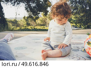 Natural portrait of a one year cute baby. Стоковое фото, агентство Ingram Publishing / Фотобанк Лори