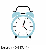 Alarm clock on a white background. Vector illustration. Стоковая иллюстрация, агентство Ingram Publishing / Фотобанк Лори