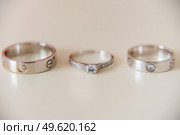 wedding rings with a wedding decor. Стоковое фото, агентство Ingram Publishing / Фотобанк Лори