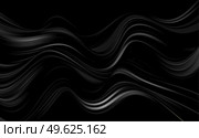 Abstract black swirl wave. Drapery lines design element on dark background for gift, greeting card and disqount voucher. Vector Illustration. Abstract Waves. Shiny black moving lines design element on dark background for greeting card and disqount voucher. Стоковая иллюстрация, агентство Ingram Publishing / Фотобанк Лори