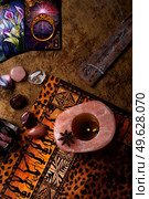 Spelling cards set  with candle. hobby and life style set. Редакционное фото, агентство Ingram Publishing / Фотобанк Лори