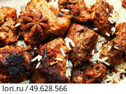 Vinegar marinated pork stewed in Indian spices, vindaloo.. Pork vindaloo, a popular Indian dish. Стоковое фото, агентство Ingram Publishing / Фотобанк Лори